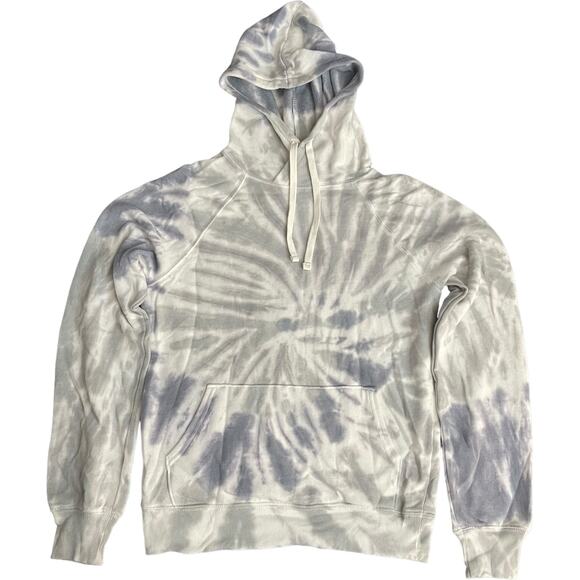 Kohl’s SO Hoodie Sweatshirt Adult Junior’s XS Gray Blue White Tie Dye Pocket EUC - Picture 1 of 6